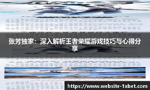 张芳独家：深入解析王者荣耀游戏技巧与心得分享